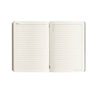 Get Shit Done A6 Productivity Notebook in Just Peachy