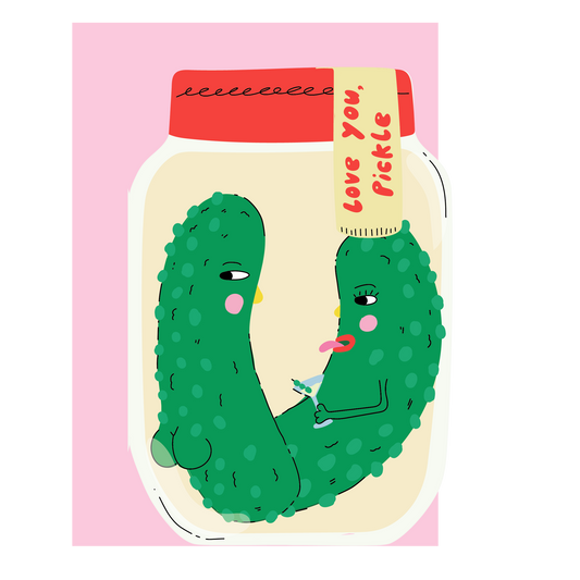Love You Pickle Greetings Card