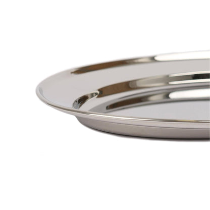 Small Oval Stainless Steel Serving Platter