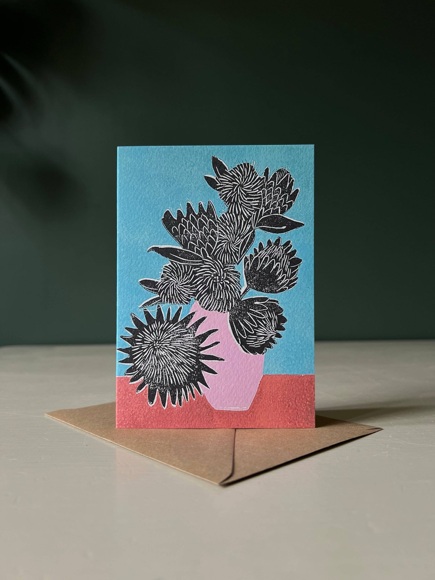 Chrysanthemums Greetings Card
