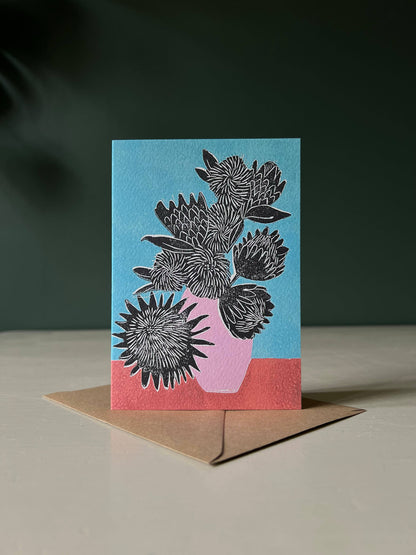 Chrysanthemums Greetings Card