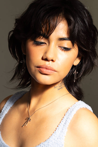 Bad to the Bow Necklace in Silver