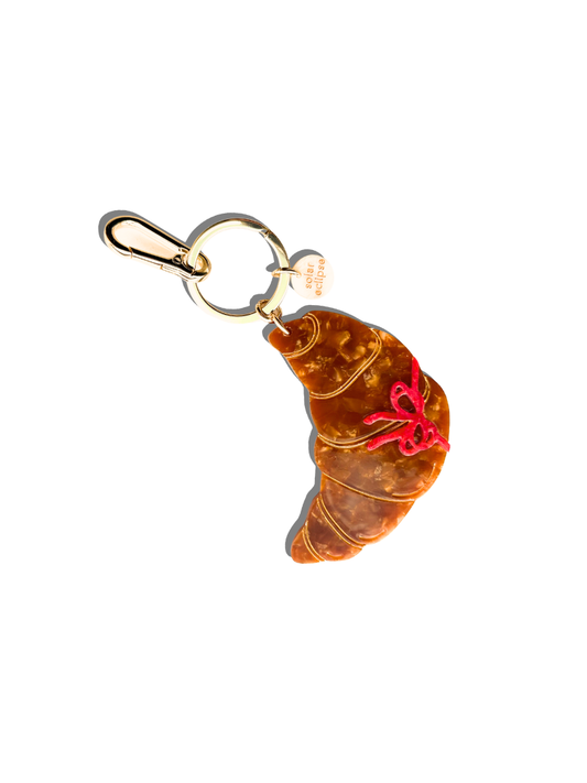 Bow Croissant Bag Charm & Keyring