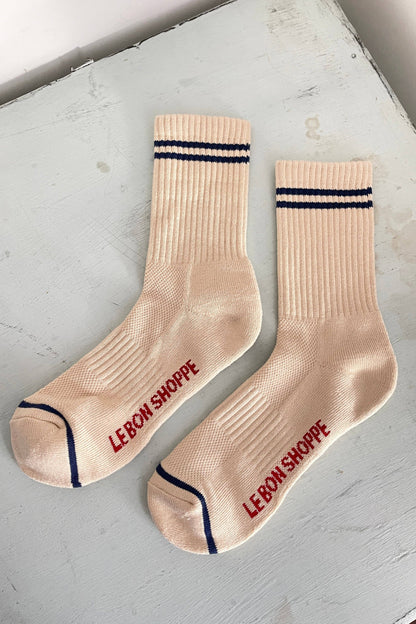 Boyfriend Socks in Cashew