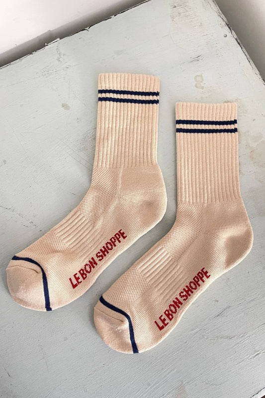Boyfriend Socks in Cashew