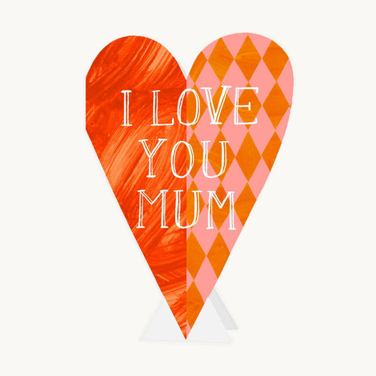'I Love You Mum' Heart Card