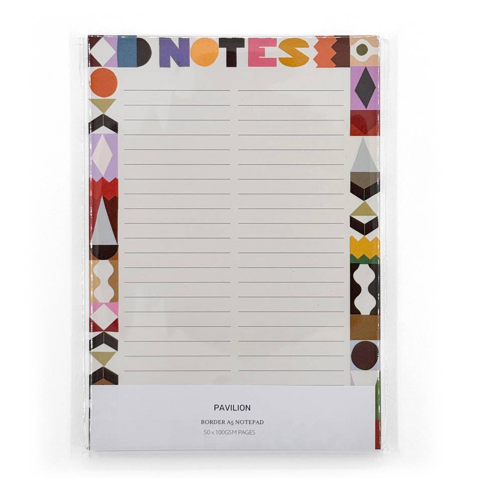 Geometric Border A5 Notepad