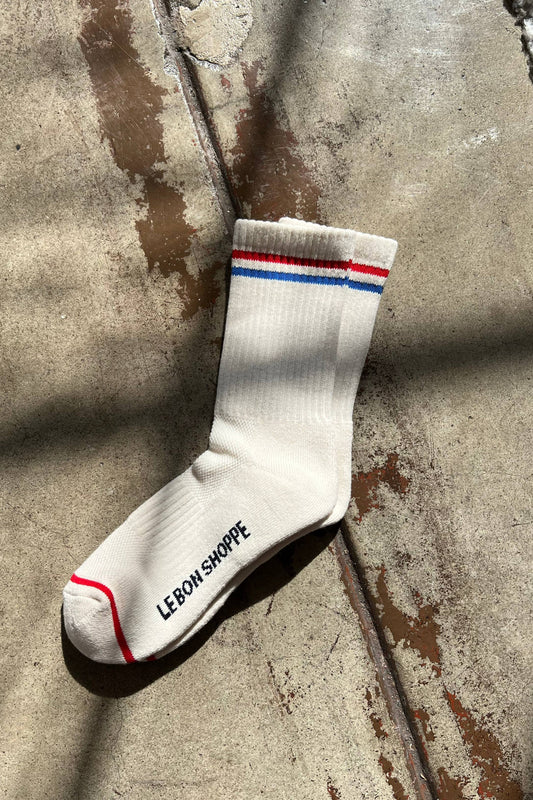 Boyfriend Socks in Milk