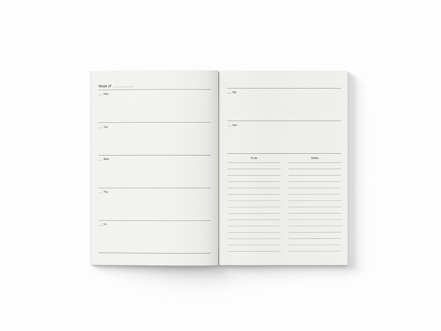 Mini A6 Undated Trinket Diary/Planner