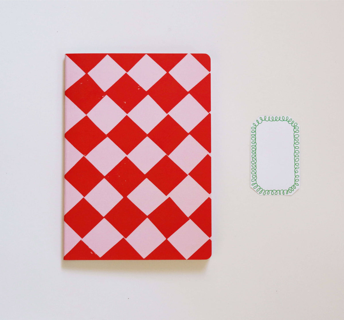 Red & Pink Chequered A5 Sketchbook