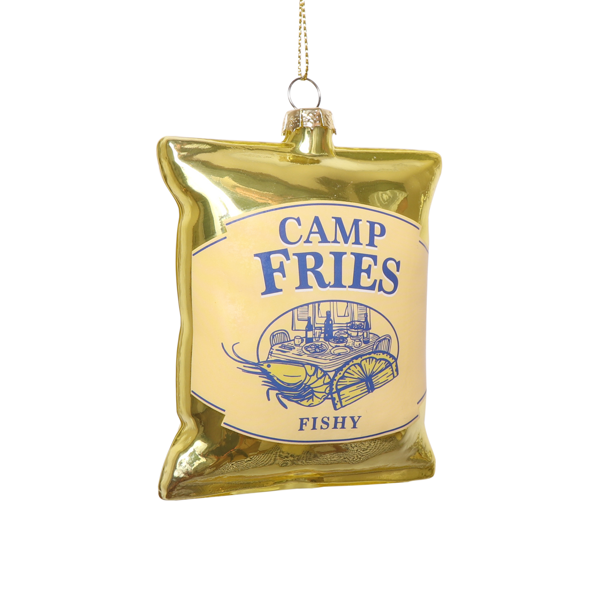 Camp Fries Glass Christmas Decoration