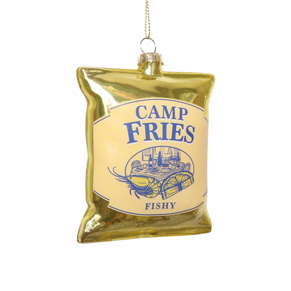 Camp Fries Glass Christmas Decoration