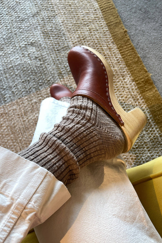 Cottage Socks in Flax