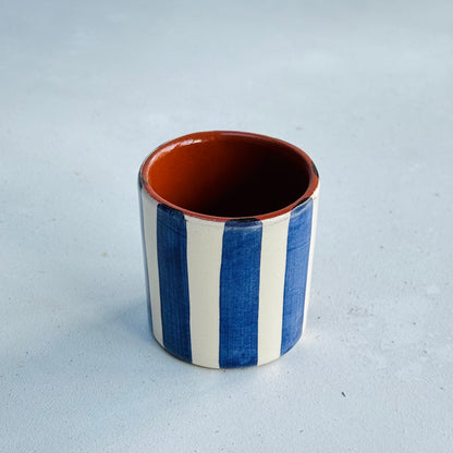 Blue Stripe Coffee Shot