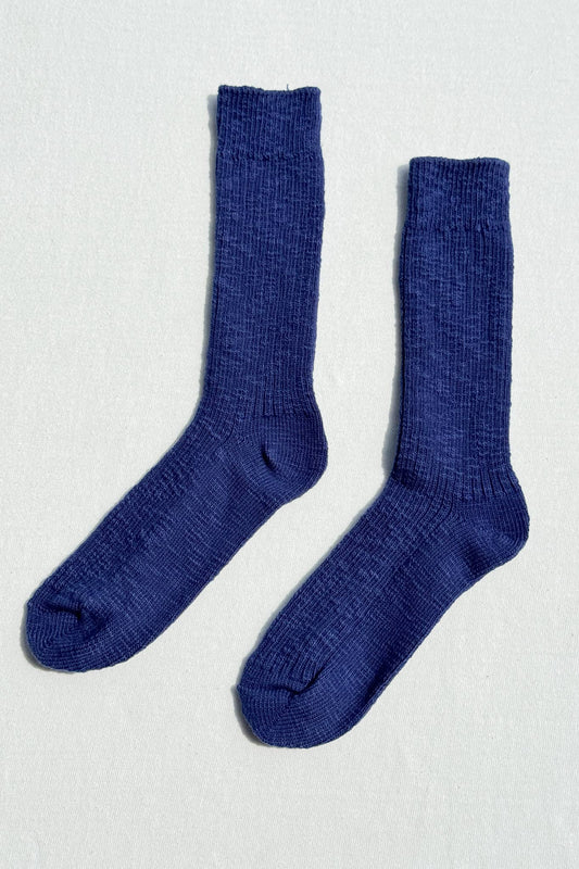 Cottage Socks in Navy