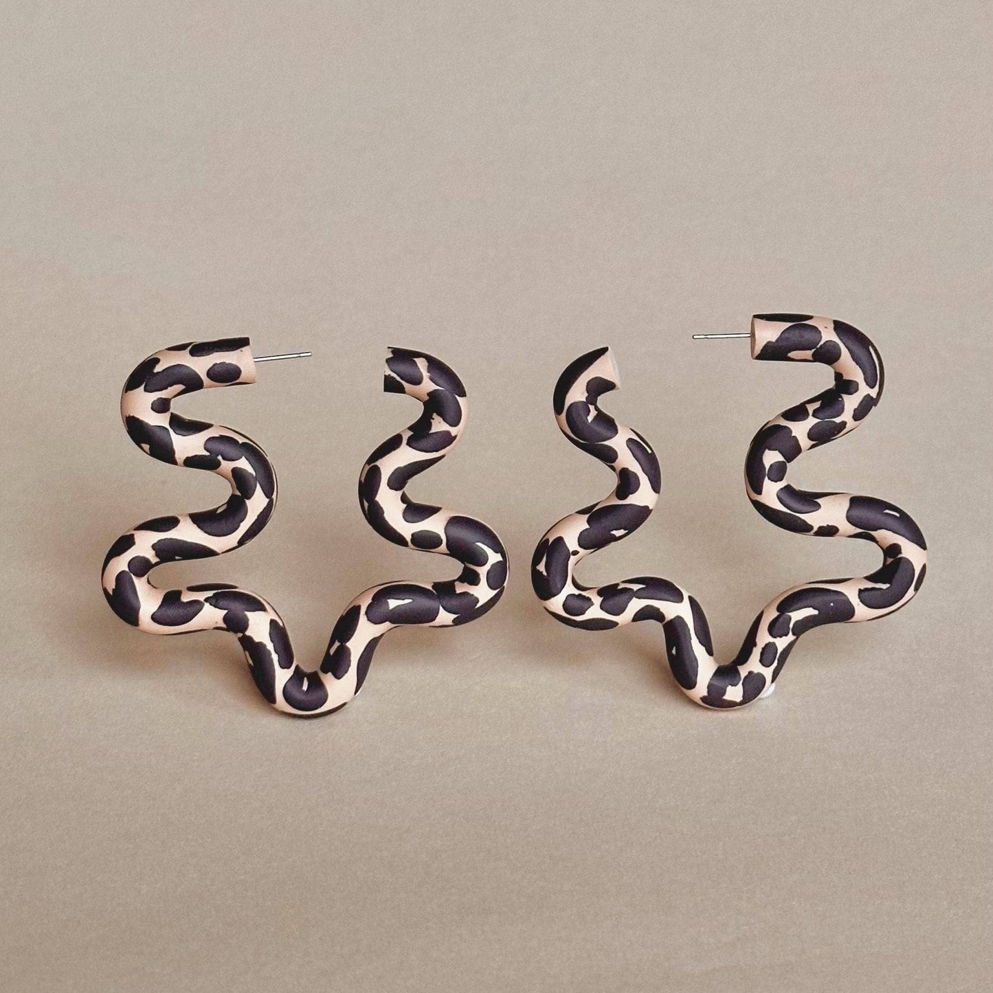 Leopard Wiggle Earrings