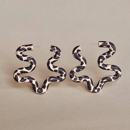 Leopard Wiggle Earrings