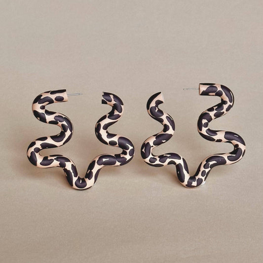 Leopard Wiggle Earrings