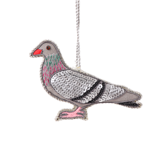 Pigeon Embroidered Christmas Decoration