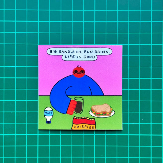 Big Sandwich Fun Drink Sticker