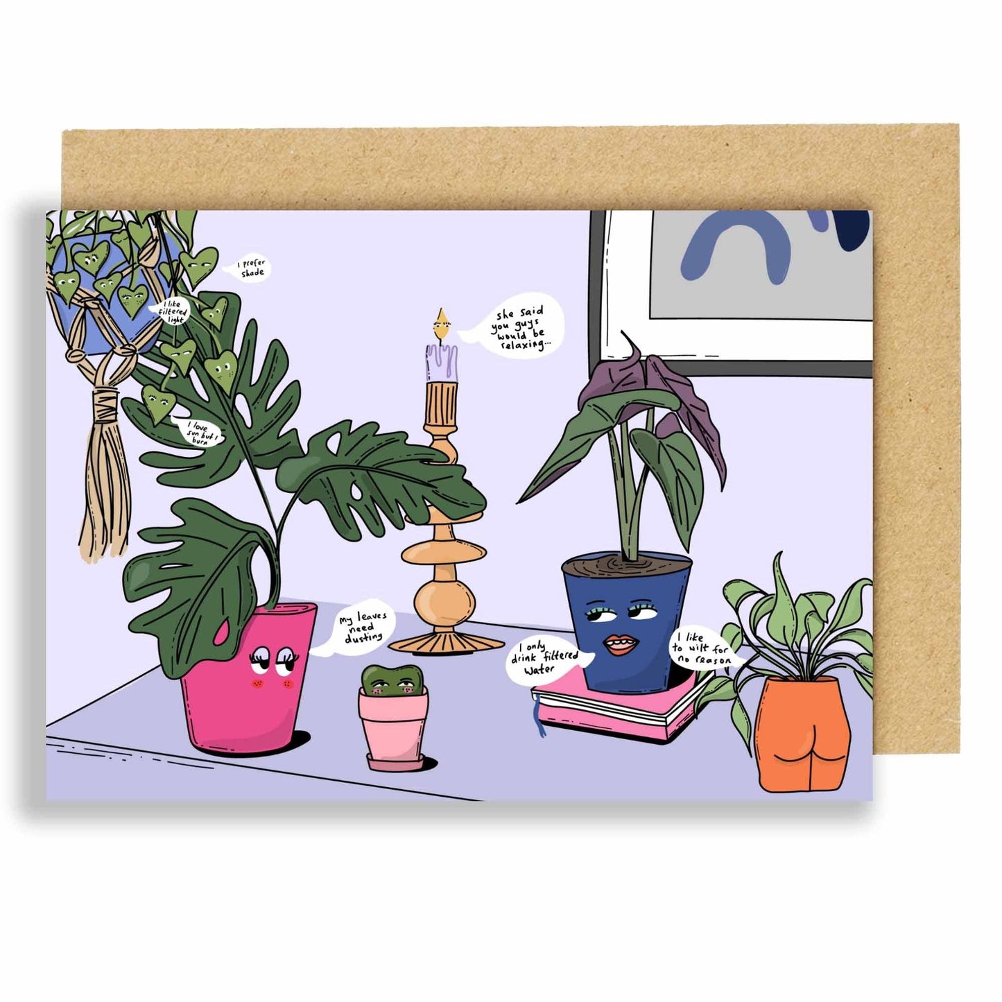 What Plants Talk About Greetings Card