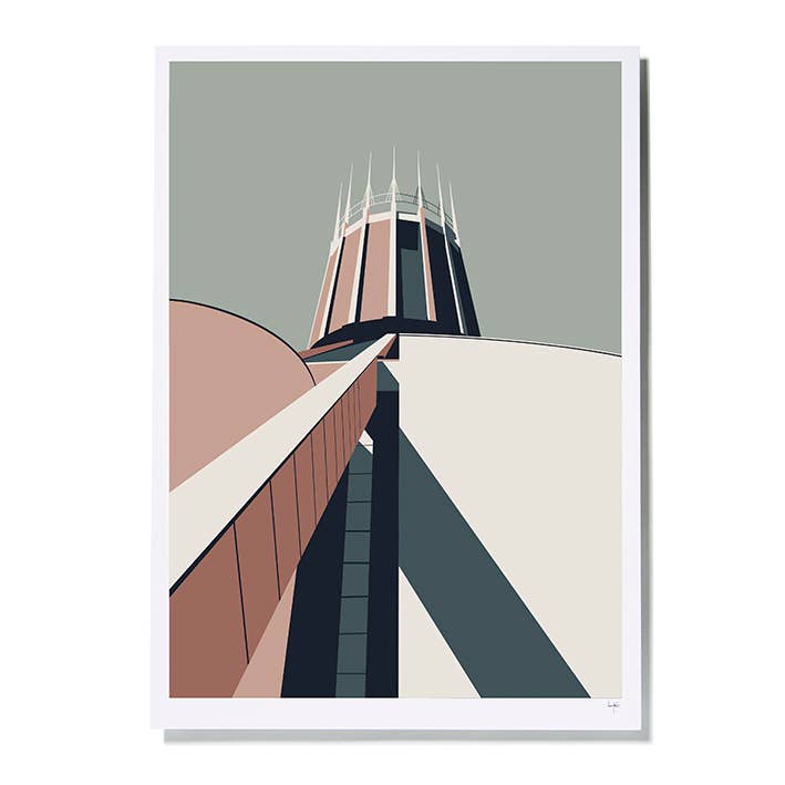Liverpool Metropolitan Cathedral A3 Art Print
