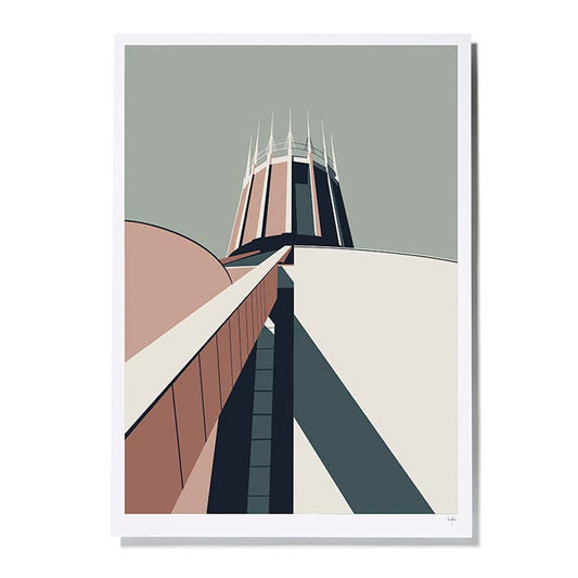 Liverpool Metropolitan Cathedral A3 Art Print