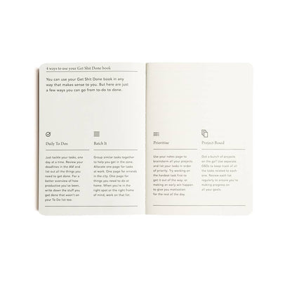 Get Shit Done A6 Productivity Notebook in Just Peachy