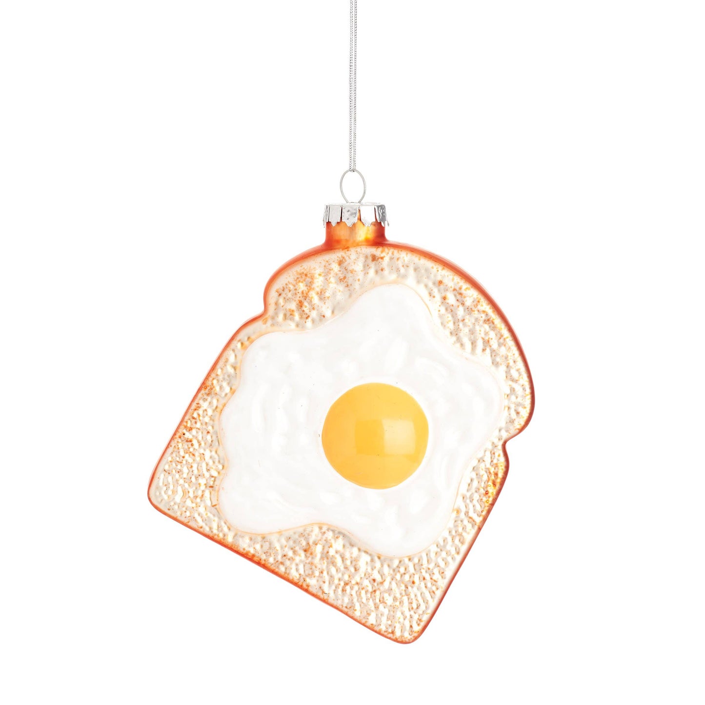 Fried Egg on Toast Christmas Bauble