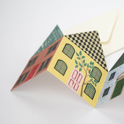 Houses Concertina Card