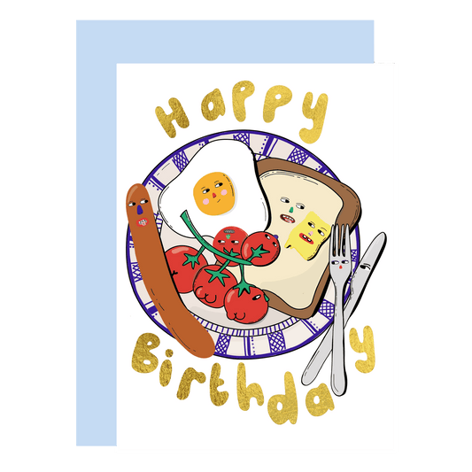 Birthday Breakfast Birthday Card