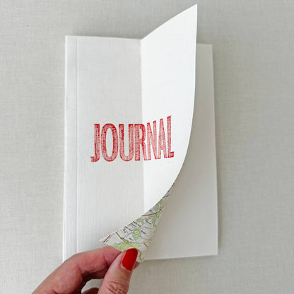 Linen Map Journal