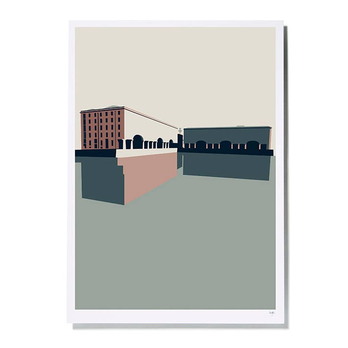 Liverpool Docks A3 Art Print