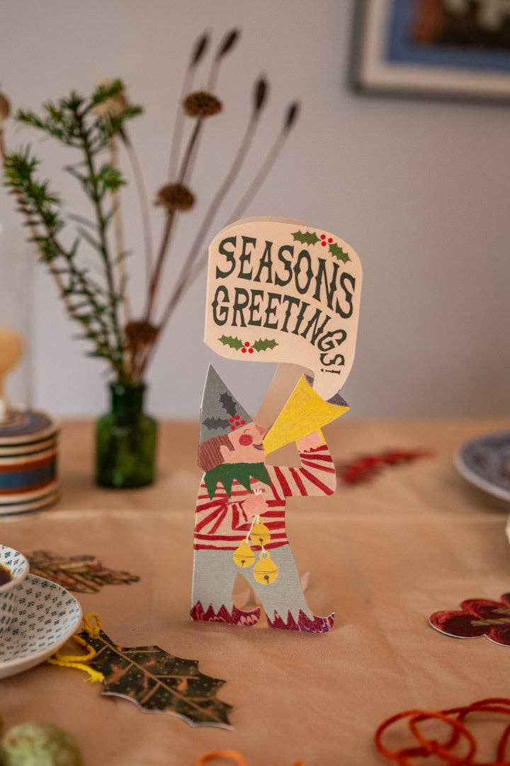 Boy Elf Christmas Card