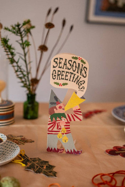 Boy Elf Christmas Card
