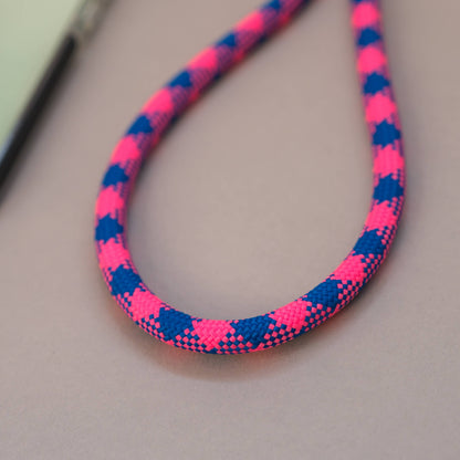 Crossbody Lanyard Phone Strap in Blue & Pink