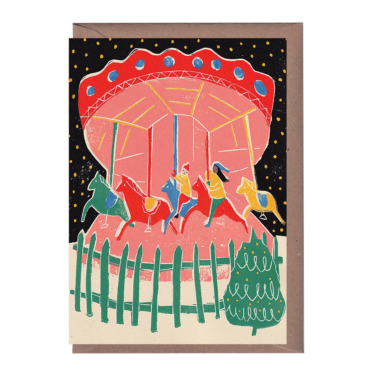 Carousel Christmas Card