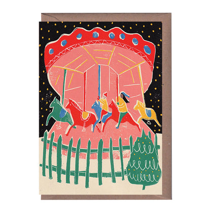 Carousel Christmas Card