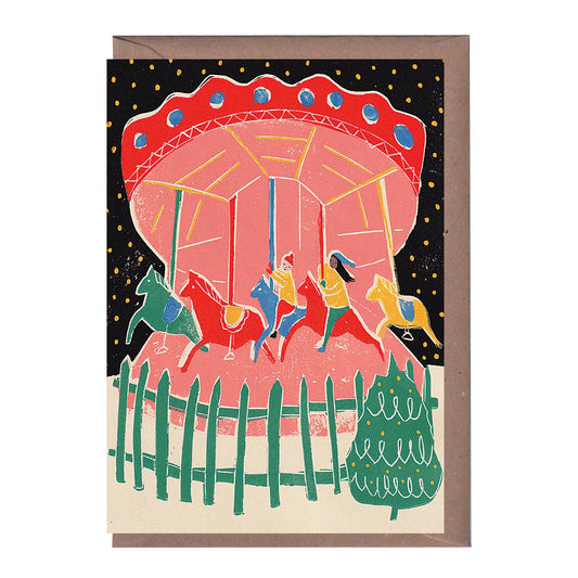 Carousel Christmas Card