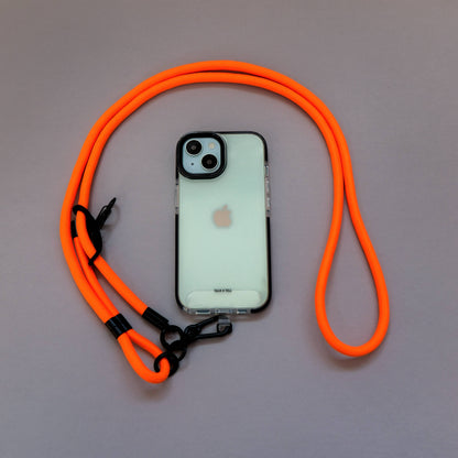 Crossbody Lanyard Phone Strap in Orange