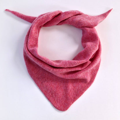 Lambswool Triangle Scarf in Nougat Pink