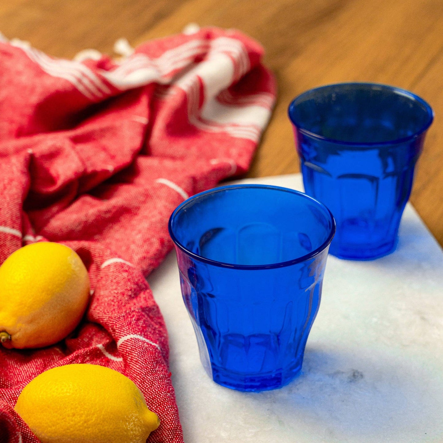 Picardie Glass Tumbler Sapphire