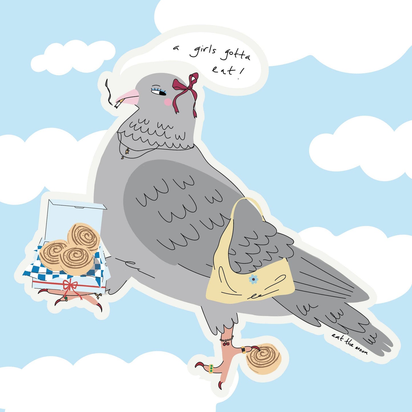 Pigeon Die Cut Vinyl Sticker