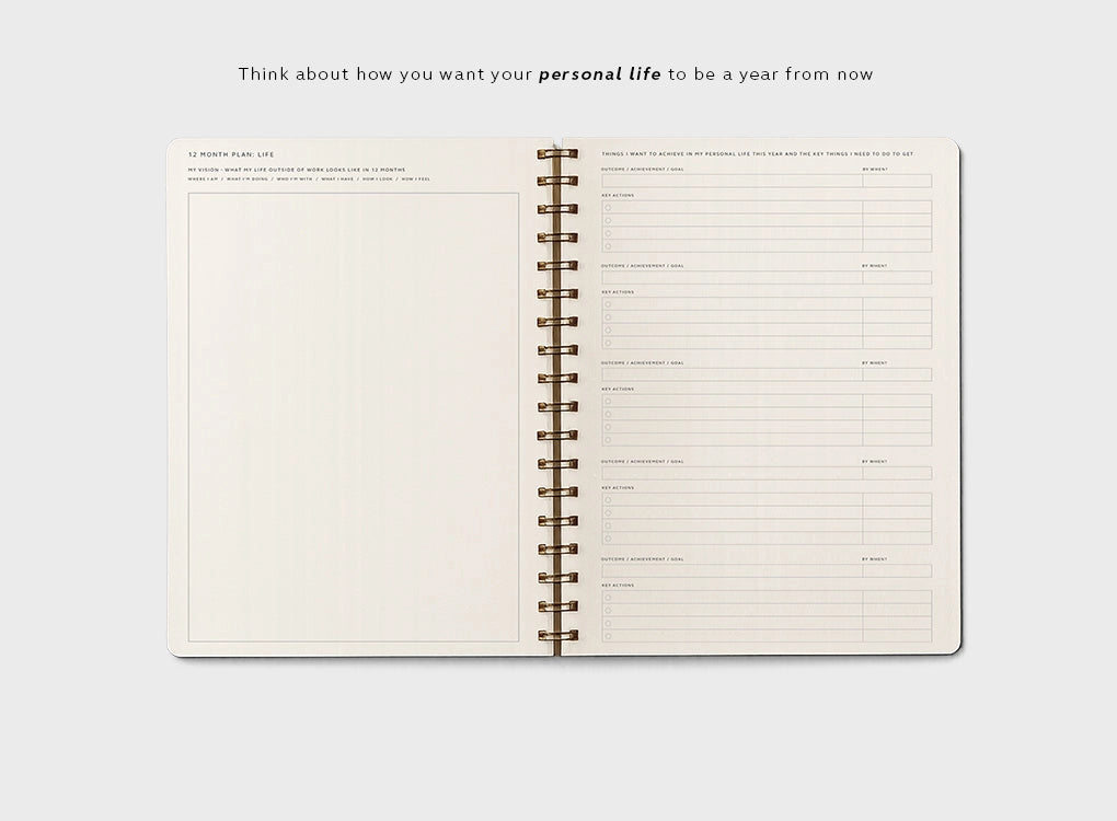 Form B5 Wirebound Daily Planner in Burnt Orange
