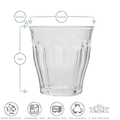 Picardie Glass Tumbler Grey