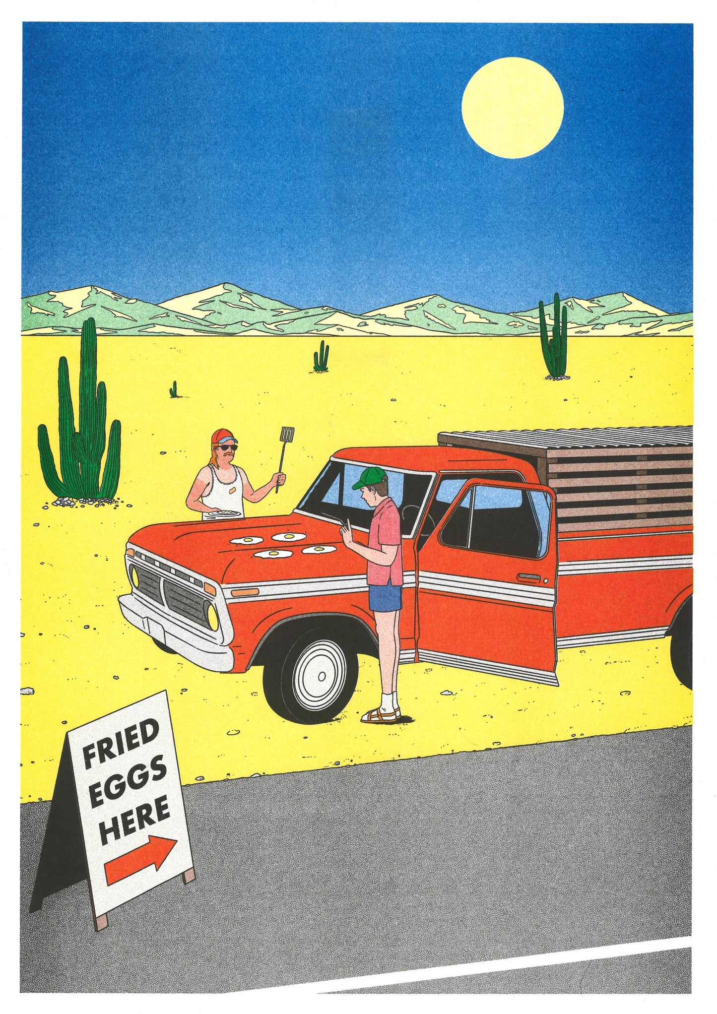 If you don't have a stove, use a pickup A3 Print by Simon Bailly