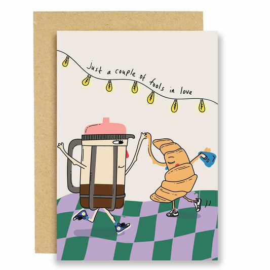 A Couple Of Fools In Love Greetings Card