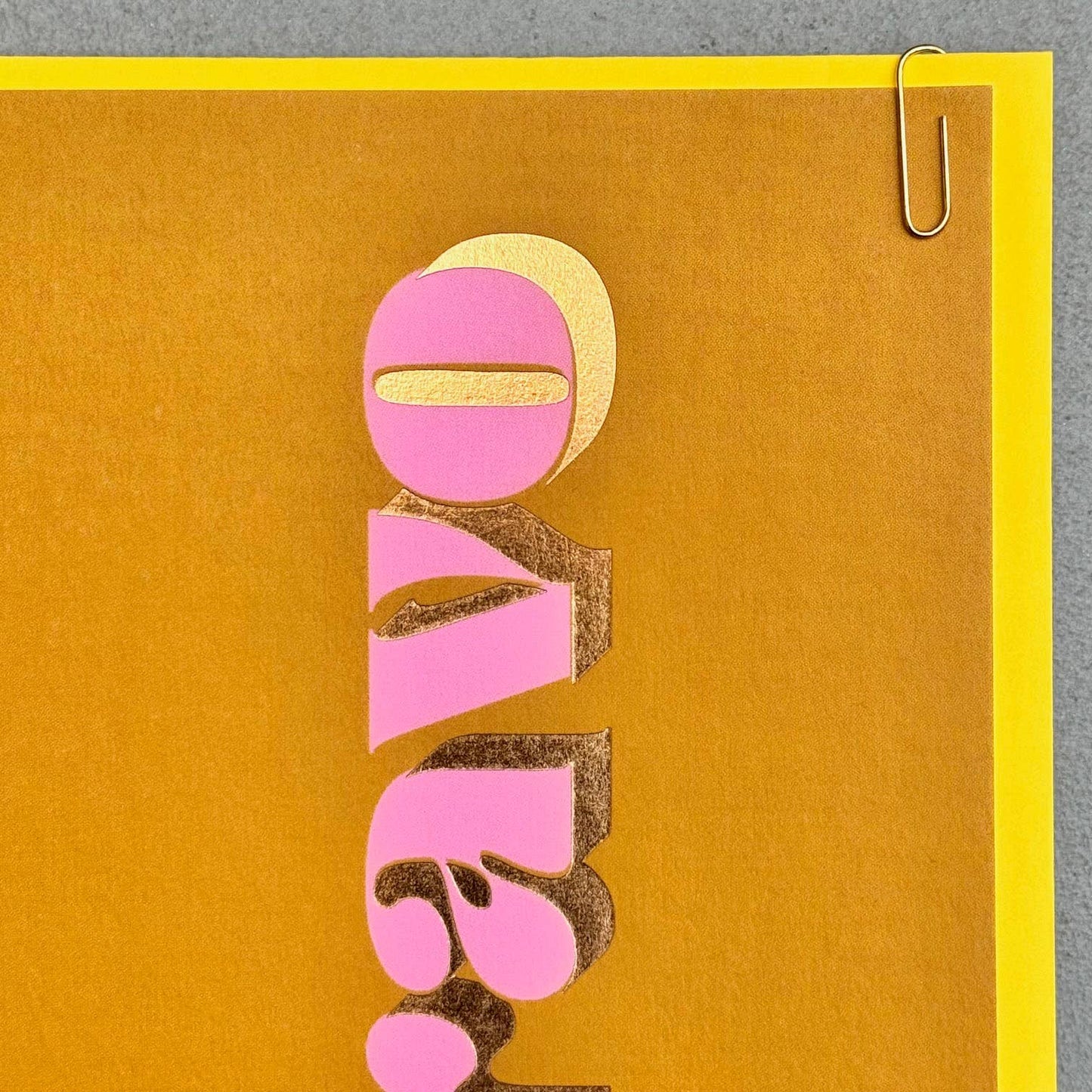Bravo Foiled Font Greetings Card