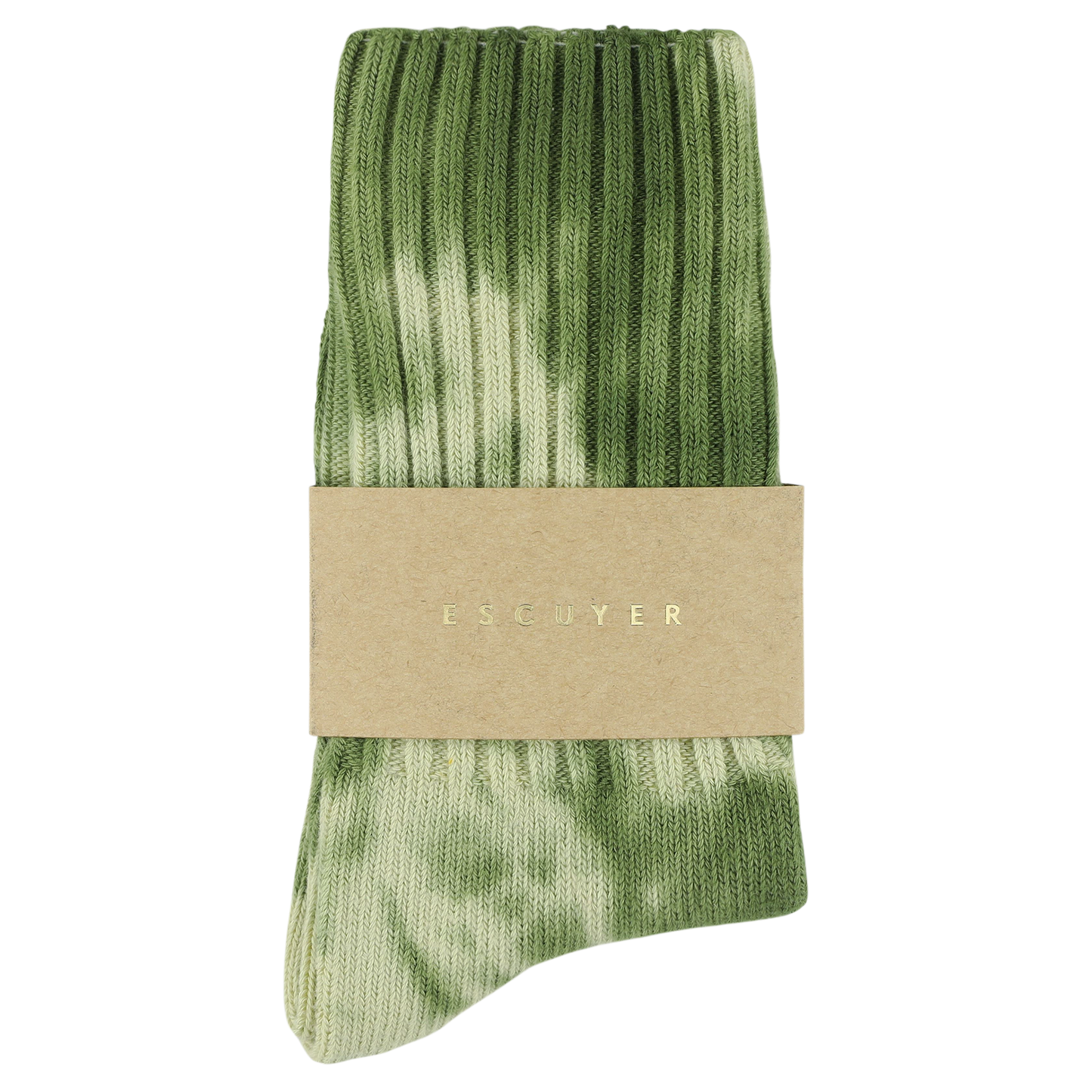 Tie Dye Socks in Olive