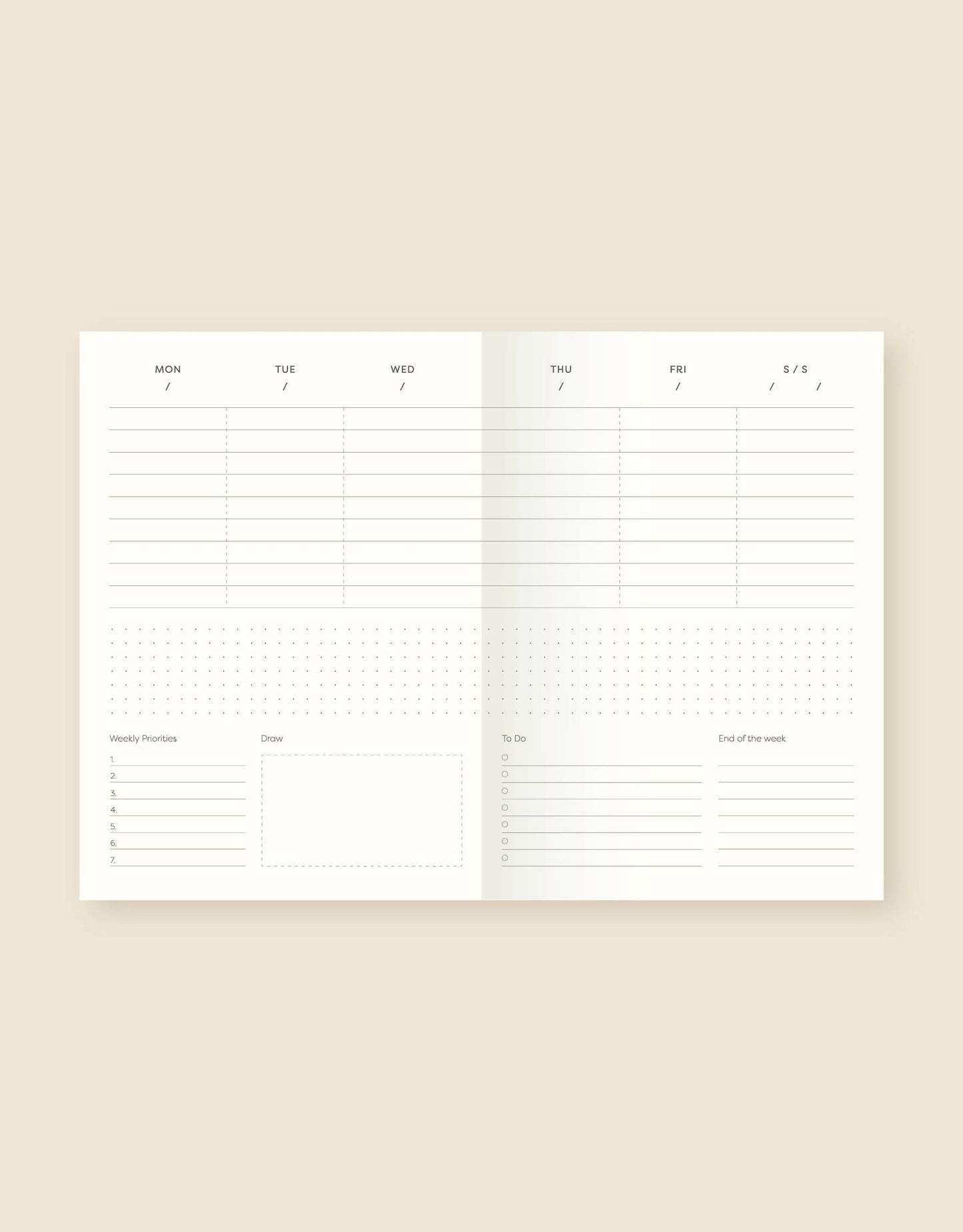 Hubi Weekly Planner Lay-Flat Notebook